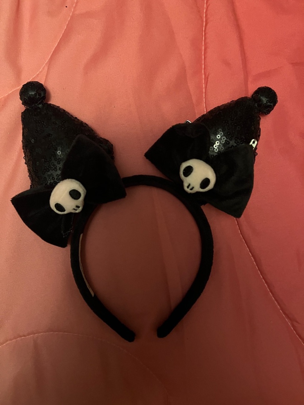Sanrio Kuromi Adult Bow Sequin Ear Headband Forever 21 Halloween Accessory